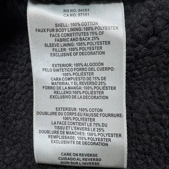 Levi’s Faux Shearling Corduroy Trucker Jacket Black LM3RC501 Men’s XXL - Picture 10 of 14